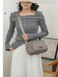 New Oxford Cloth Large Capacity Lightweight Single Shoulder Crossbody Bag Double Layer Canvas American Style Fashion Trend Bag