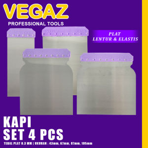 Kapi Set 4 Pcs Scraper Set Kape Kapi Plat - VEGAZ