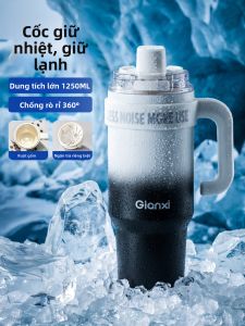GIANXI | Thermal Insulated Large Capacity Water Bottle with Ceramic Liner and Straw