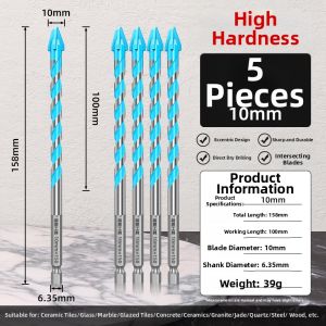DAIENGONGJU | 4-Flute Offset Long Shank Drill Bit for Tile and Glass Wall Drilling Tungsten Carbide