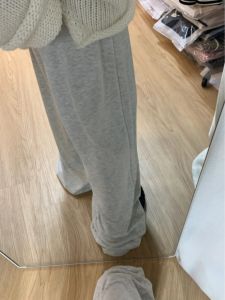 กางเกงขายาวทรงหลวมสไตล์ลำลองสำหรับผู้หญิง ทรงหลวม ทรงขากว้าง ทรงหลวม สีเทา ทรงหลวม ทรงลำลอง ทรงยาว ทรงหลวม