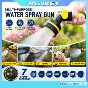 HLINKEY Portable Garden Sprinkler G-un High Pressure Water Hose Nozzle 10 Modes Adjustable Spray for Car Wash Pet Bath Plant Irrigation