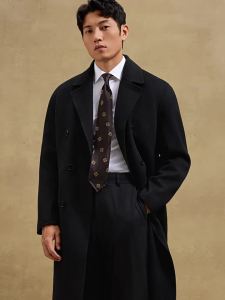 Double-Faced Camel Hair Mens Wool Overcoat