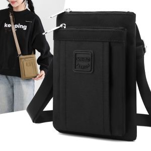 กระเป๋าสะพายข้างผ้าไนลอนแบบสวมไหล่ทรงหกเหลี่ยมสไตล์ลำลองสำหรับผู้หญิง กระเป๋าใส่โทรศัพท์มือถือแบบสะพายข้างแบบลำลอง