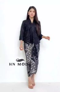 HN MODE - Setelan kebaya floy brokat mix rok lilit floral terbaru