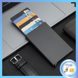 Bayar Di Tempat - Dompet Kartu Otomatis Auto Pop Up / Card Holder Premium Aluminium / Card Holder