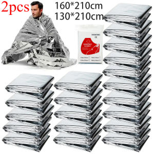 1/2/10PCS Emergency Blanket Outdoor Survive First Aid Military Rescue Kit Windproof Waterproof Foil Thermal Blanket for Camping