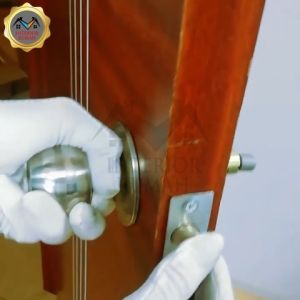 Kunci Bulat Pintu Kamar Mandi Stainless Door Lock Set Silver Handel Tarikan Pintu Toilet Putar