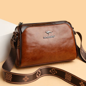 Large Capacity Soft Leather Shoulder Bag Womens Crossbody Bag Vintage Boston Bag Daily Use Retro Style Zipper Closure
