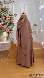 BARU! Set Dress/Set Gamis Syari Kode ASTINI NON Bahan Ceruty Babydoll Premium By Ory AjeZas Collecti