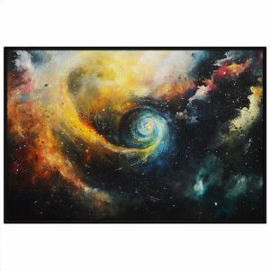 Tranh phong cảnh vũ trụ. Tranh treo tường dán tường sơn dầu canvas trang trí. CGI-1547