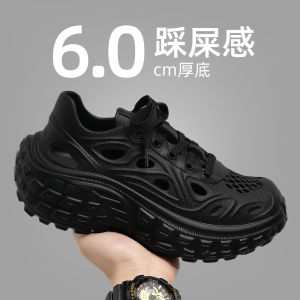 Mens Summer Breathable Hollow out Sandals Driving Fishing Beach Slippers Anti-Slip Deodorant Thick Bottom EVA Slip-On Shoes