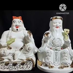 [ Cao 20 cm ] TƯỢNG THẦN TÀI - THỔ ĐỊA  - MEN SỨ TRẮNG