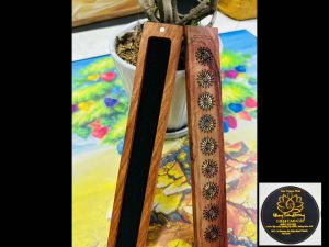Hộp đốt nhang bằng gỗ hương dùng cho nhang không tăm - Khay đốt nhang bằng gỗ hương cao cấp chạm hoa văn tinh xảo sang trọng