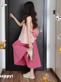 WNVSI | Bộ Đầm A-Line Màu Hồng Không Tay Phong Cách Nhật Bản. 