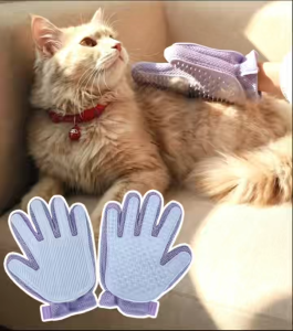 【New Design】Pet Grooming Glove Dog Bath Cat Grooming Brush Kitten Dry Cleaning  Effectively Removes Fur Dual-Purpose Pet Grooming Glove for Dogs & Cats - Gentle Massage & Hair Removal