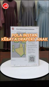 Pola Instan Kebaya Drapery Anak (IS 025) [Bukan Pakaian] Pola Baju Jamblang Store