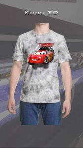 Kaos 3D 3 Dimensi Cars McQuen Premium Bangkok Thailand