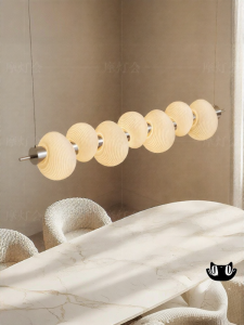 FANCY LAMP CLUB | New Long Bar Dining Room Light Creative Artistic Cream Style