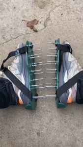 Garden Nail Shoes Grass Loose Soil Tool 5cm Long Nail Lawn Aerator Grass Spikes Shoes Self-Leveling Yard Grass Cultivator