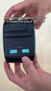 thermal printer portabel mini Printer Kasir Pintar Terpopuler POS Bluetooth Receipt Printer 58mm | Cetak Resi + Gratis 3 Rolls- Black/Orange untuk minimarket restoran