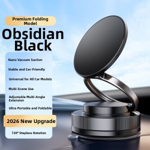 CHECKON | Magnetic Car Phone Holder Vacuum Suction Rotatable and Foldable