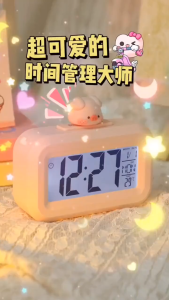 Sanrio Mini Luminous Alarm Clock Cute Cartoon Reminder Timer