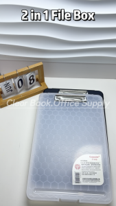 Long Clipboard With File Box 2 in 1 Writing Board Clamp File Storage Document Folder Paper Organizer