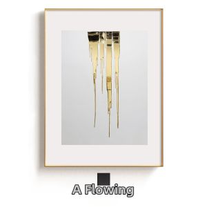 Modern Simple Luxurious Abstract Wall Art Gold