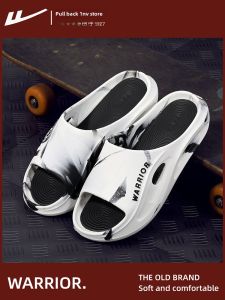 Warrior Mens Slippers Casual Sporty Summer Outdoor Home Thick Bottom Anti-Slip Odor-Resistant Slip-On Shoes Flat EVA Material