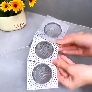 1/3pcs Square Stainless Steel Floor Drain Filter Kitchen Bathroom Floor Bathtub Drain Filter Anti-blocking Mesh Drain Filter