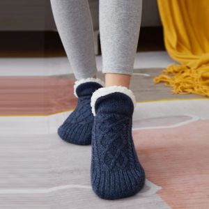 Thermal Mens Slipper Socks Winter Warm Short Cotton Thickened Home Sleeping Soft Non Slip Grip Fuzzy Floor Sock Fluffy Male