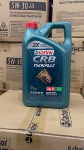 Dầu nhớt Castrol CRB Turbo 5 lít - Nhớt động cơ ô tô tải/xe bán tải/xe máy dầu diesel/tàu ghe - Nhớt cao cấp có turbo