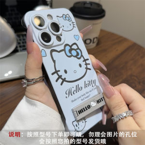 Ultra-Thin Blue Cat Design Mobile Phone Case with Stand for OnePlus Ace3Pro 12R ACE2V 1+11 10Pro Models Womens Style Protective Cover