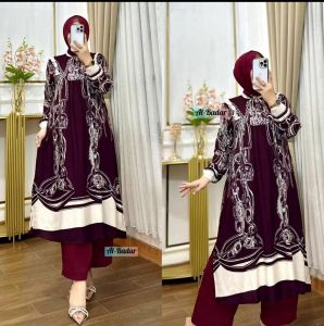 One Set Tunik Rayon Terlaris / Setelan JUMBO Terbaru