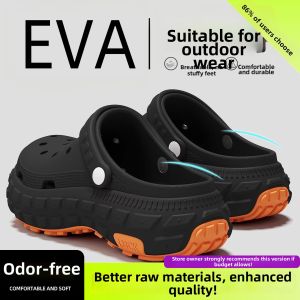 BAIMUQINGCHEN | EVA Non-slip Odor-resistant Sandals Mens New 2026 Semi-enclosed Toe Half Slide