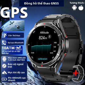 Đồng Hồ Thông Minh GPS Vệ Tinh Hai Băng Tần Màn Hình AMOLED 1.43 La Bàn Đo Nhịp Tim Gọi Bluetooth Chống Nước 3ATM Dành Cho Nam