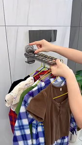 Wall-hung Folding Clothes Hanger Strong Suction Cup Glass Bathroom Indoor Balcony Window Drying Clothes and Socks