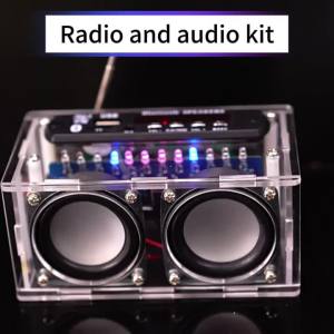 DIY Electronic Kit Bluetooth Speaker with FM Radio 87.5-108MHZ Soldering Project Practice Electronic Kit Solder Assembly Parts