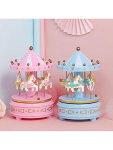 FENGHONGTAO | Carousel Wind-Up Music Box Valentines Day and Birthday Gift