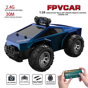 XMSJ | KF29 1:28 Rc Car With FPV Camera Wifi Real-time Transmission High-Speed Off-Road 2.4G Remote Control Cars Tesla Model Toy Gifts