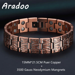 ARADOO Copper Bracelets for Arthritis Magnetic Therapy Bracelet for Carpal Tunnel Fathers Day& Mothers Day Gifts