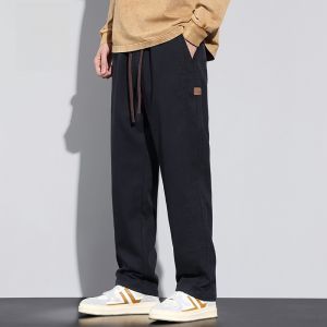 ROMON | Quần dài công sở ống đứng rộng rãi cho nam mùa xuân thu phong cách mới quần dài thường ngày thoải mái thoáng khí chống khuẩn