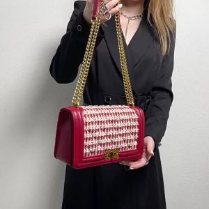 (Ac) Houndstooth กระเป๋าแบบคาดผู้หญิงแฟชั่นคุณภาพสูงกระเป๋าสะพายไหล่สายโซ่ผู้หญิง