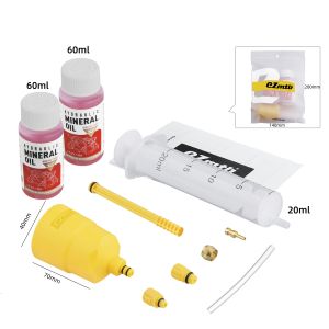 EZmtb Bike Hydraulic Disc Brake Bleeder Kit for SHIMANO Tektro SRAM With 120mL Hydraulic Mineral Oil