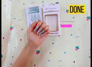 24Pcs Fake Nails Set With Glue Design DIY French Finger Nail Art Fasle nail COD