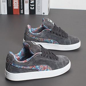 Retro Mens Bread Shoes Low Top Casual Trendy Student Flats Soft Bottom Versatile Couples Canvas Sneakers Breathable