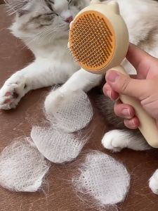 Doge&Orange พร้อมส่ง แปรงหวีขนสัตว์เลี้ยง แปรงหวีขนแมว ซี่หวีงอ140องศา ล้างทำความสะอาดง่าย น้ำหนักเบา COD MIP207