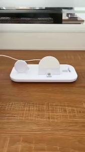 3 dalam 1 pengecas tanpa wayar dilipat stesen pengecasan cepat untuk IPhone 13/12/11 Pro Max X/XS/XR/8/8 Plus Apple Watch Series Airpods