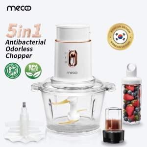 Mecoo 5 in 1 Antibacterial Odorless Chopper 250 Low Watt BPA Free / Blender Daging / Baby Food Processor / Penggiling Daging / Chopper Daging / Kado Pernikahan